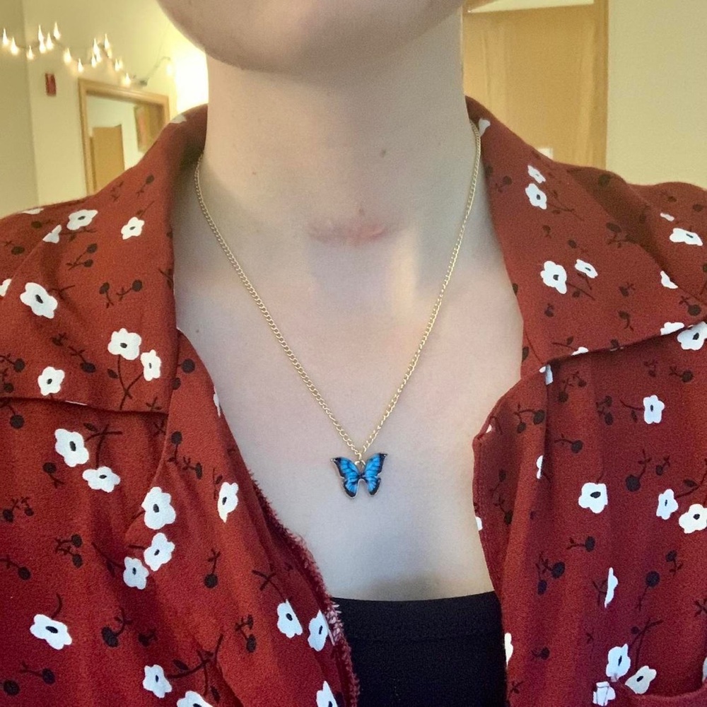 Butterfly pendant necklace